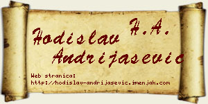 Hodislav Andrijašević vizit kartica